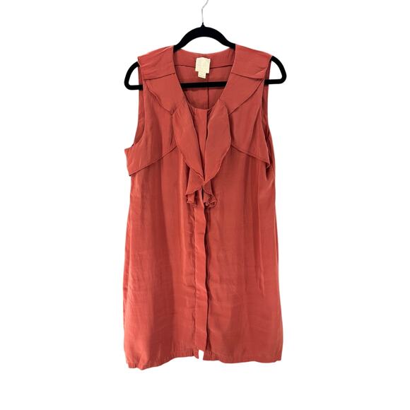 Line & Dot Women's Dress sz L Zip Up Burnt Orange Clemson Tailgate - Picture 1 of 9